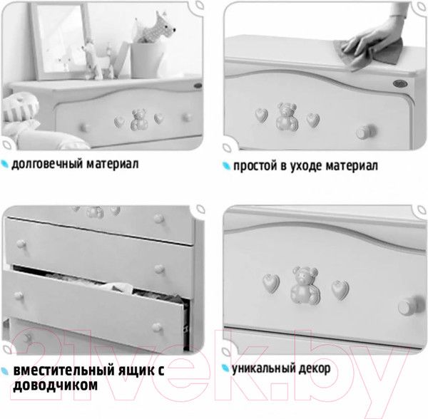 Изображение товара Комод пеленальный Nuovita Lusso (слоновая кость)