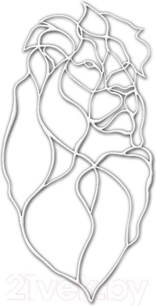 Изображение товара Декор настенный Arthata Царь зверей 30x60-V / 067-1 (белый)