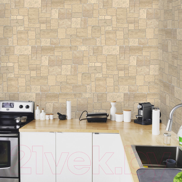 Изображение товара Панель ПВХ Grace Камень Ракушечник бежевый (980x498x3.5мм)