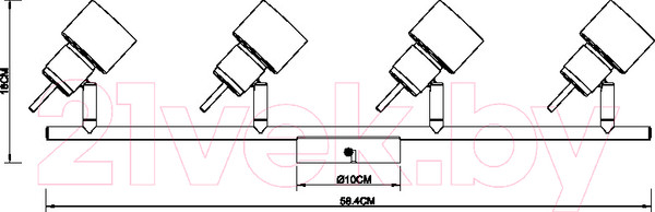 Изображение товара Спот Arte Lamp Almach A1906PL-4BK