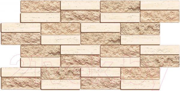 Изображение товара Панель ПВХ Grace Кирпич облицовочный бежевый (980x490x3.5мм)