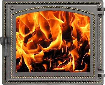 Изображение товара Дверца каминная Везувий 240 (бронза)