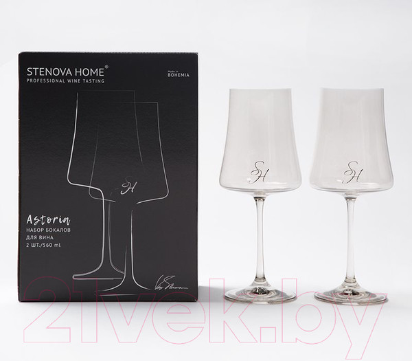 Изображение товара Набор бокалов Stenova Home Home Astoria Grey 611020 (2шт)