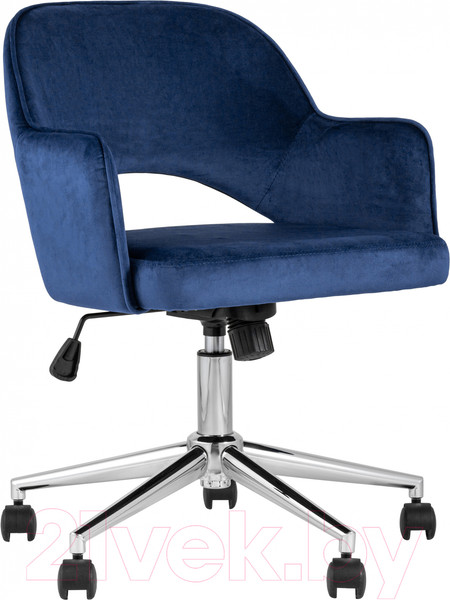 Изображение товара Кресло офисное Stool Group Кларк / CLARKSON BLUE CHROME (велюр синий)
