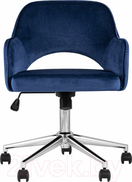 Изображение товара Кресло офисное Stool Group Кларк / CLARKSON BLUE CHROME (велюр синий)