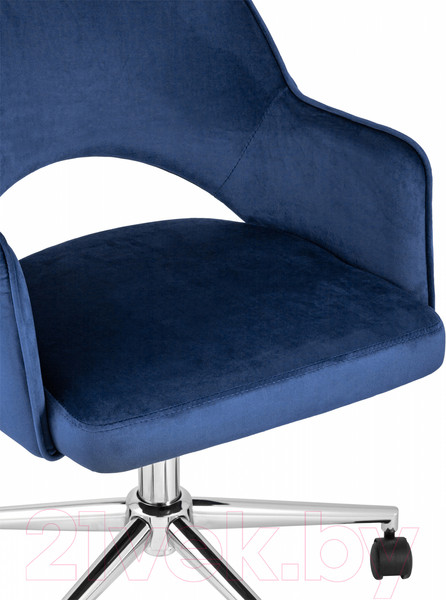 Изображение товара Кресло офисное Stool Group Кларк / CLARKSON BLUE CHROME (велюр синий)
