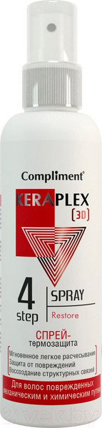 Изображение товара Спрей для волос Compliment Keraplex 3D Термозащита для поврежденных волос (200мл)