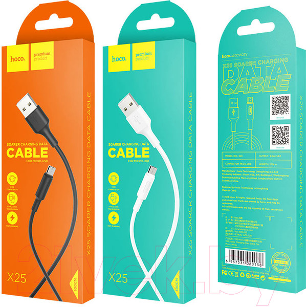 Изображение товара Кабель Hoco X25 MicroUSB (1м, черный)