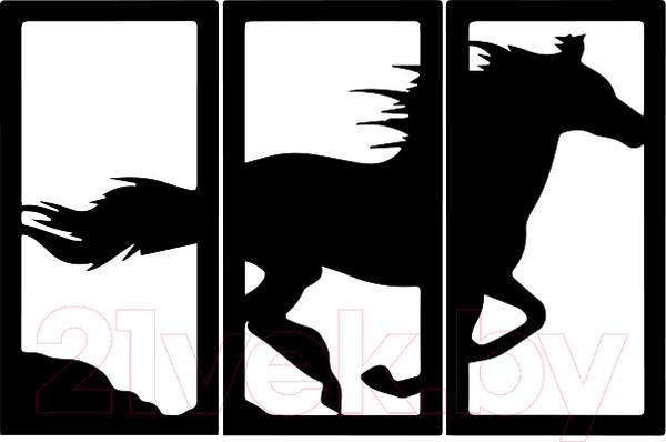 Изображение товара Декор настенный Arthata Черный скакун 95x150-B / 069-3 (черный)