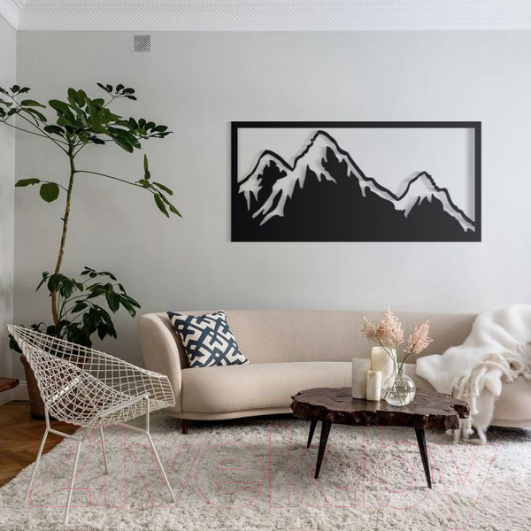 Изображение товара Декор настенный Arthata Горный хребет 40x80-B / 070-1 (черный)
