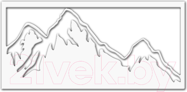 Изображение товара Декор настенный Arthata Горный хребет 25x50-V / 070-1 (белый)