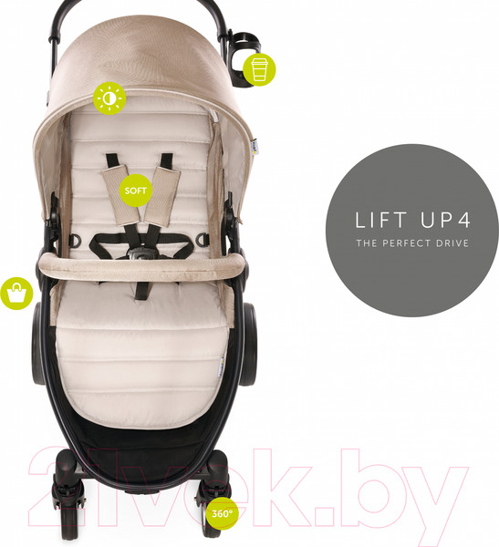 Изображение товара Детская прогулочная коляска Hauck Lift Up 4 / 148242 (Fungi)