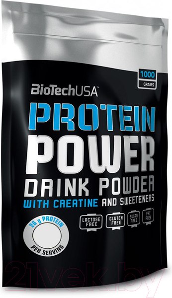 Изображение товара Протеин BioTechUSA Protein Power / I00000503 (1кг, клубника-банан)