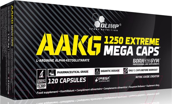 Изображение товара Аминокислота AAKG Olimp Sport Nutrition 1250 Extreme Mega Caps / I00002877 (120 капсул)