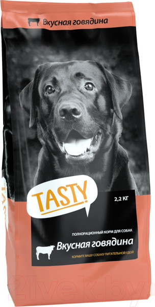 Изображение товара Сухой корм для собак Tasty Dog С говядиной (2.2кг)