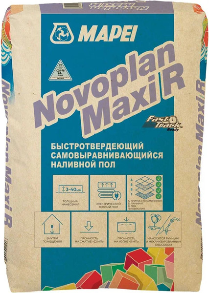Изображение товара Самонивелирующаяся смесь Mapei Novoplan Maxi быстротвердеющий R (23кг)