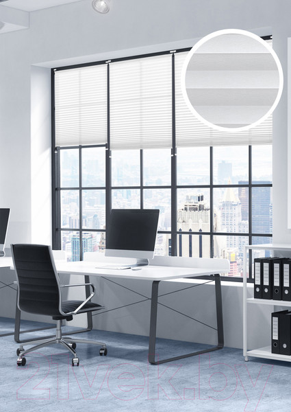 Изображение товара Штора-плиссе Эскар Crepe 37x170 / 140401037 (белый)