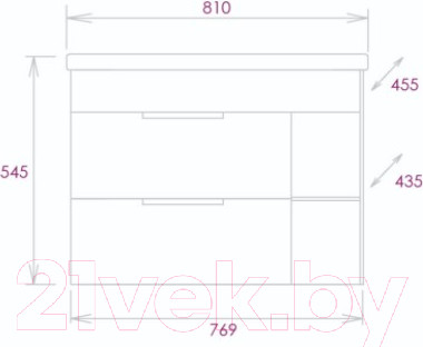 Изображение товара Тумба под умывальник Onika Легран 80.13 (108047)