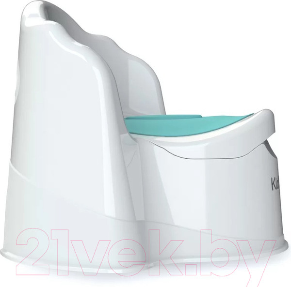 Изображение товара Детский горшок Kidwick Трон / KW070102 (белый/бирюзовый)