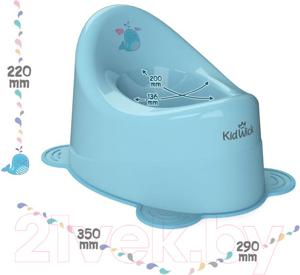 Изображение товара Детский горшок Kidwick Улитка / KW040201 (голубой/темно-голубой)