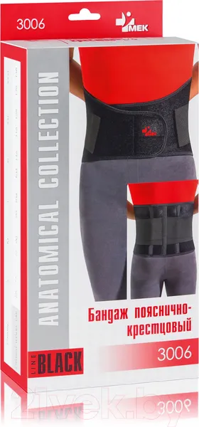 Изображение товара Корсет ортопедический пояснично-крестцовый MEK 3006 (XL, черный)