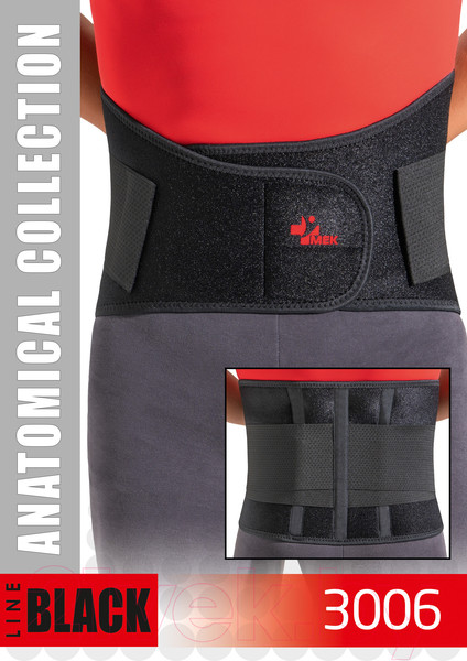 Изображение товара Корсет ортопедический пояснично-крестцовый MEK 3006 (XXL, черный)