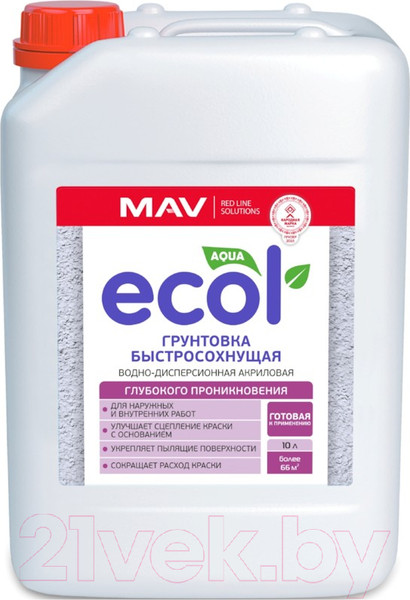 Изображение товара Грунтовка MAV Ecol ВД-АК-06 (10л, бесцветный)