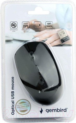 Изображение товара Мышь Gembird MUSW-354 (черный)