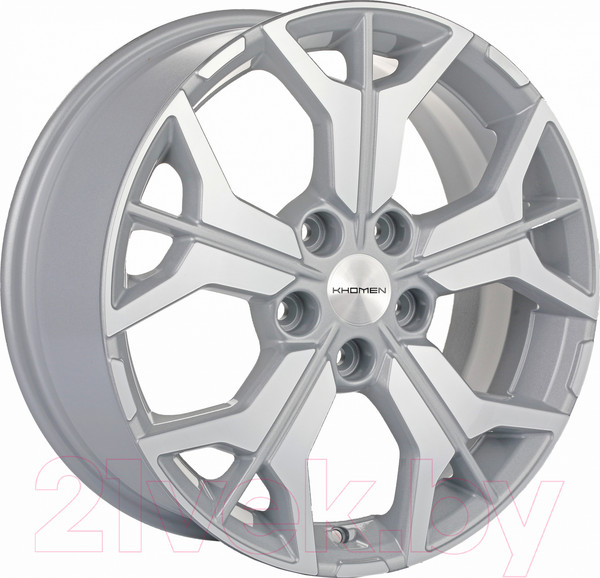 Изображение товара Литой диск Khomen KHW1715 Jetta 17x7" 5x112мм DIA 57.1мм ET 54мм F-Silver FP