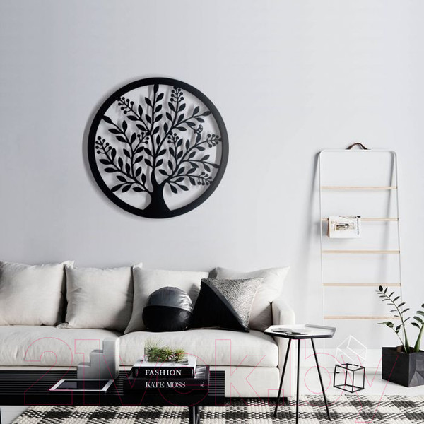 Изображение товара Декор настенный Arthata Оливковое дерево 60x60-B / 072-1 (черный)