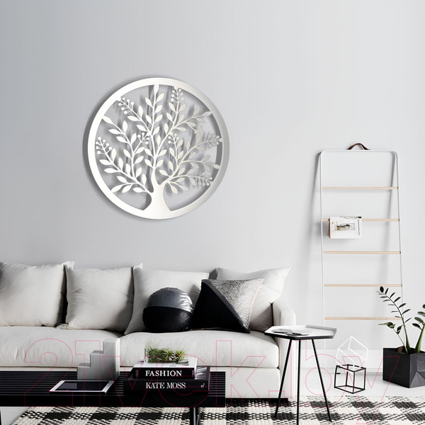 Изображение товара Декор настенный Arthata Оливковое дерево 60x60-V / 072-1 (белый)