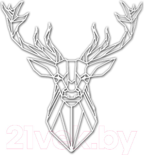 Изображение товара Декор настенный Arthata Лесной олень 50x50-V / 073-1 (белый)