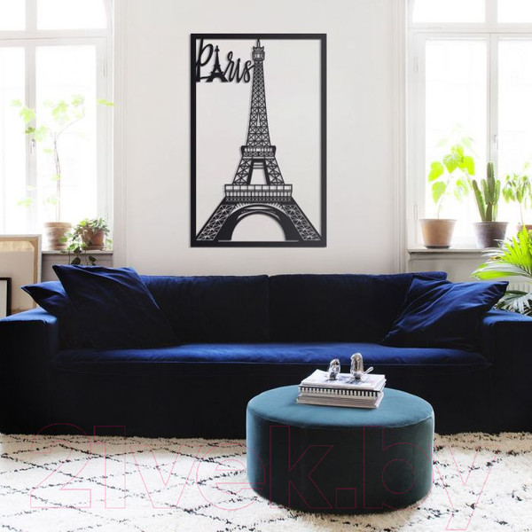 Изображение товара Декор настенный Arthata Эйфелева башня 25x50-B / 074-1 (черный)