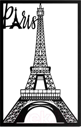 Изображение товара Декор настенный Arthata Эйфелева башня 50x95-B / 074-1 (черный)