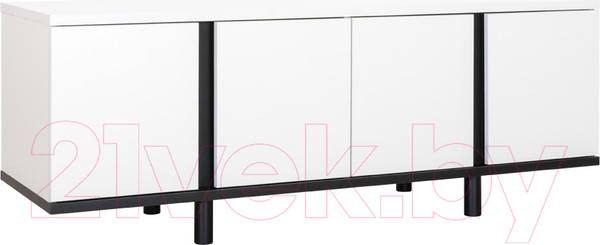 Изображение товара Тумба Mobi Квадро 13.276 (белый PE шагрень/черный U0080)