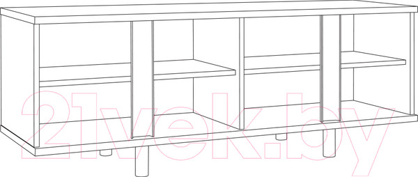 Изображение товара Тумба Mobi Квадро 13.276 (белый PE шагрень/черный U0080)