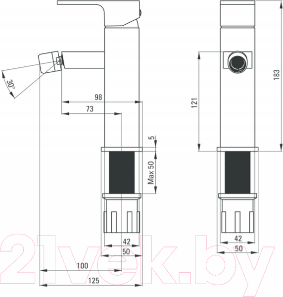 Изображение товара Смеситель Deante Anemon Bis Nero BBZ N31M