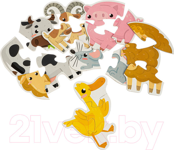 Изображение товара Набор пазлов Bondibon Веселая ферма / ВВ4825