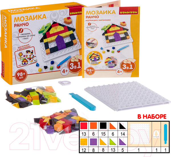 Изображение товара Развивающая игрушка Bondibon Мозаика. Ранчо / ВВ3024