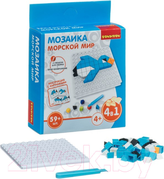 Изображение товара Развивающая игрушка Bondibon Мозаика. Морской мир / ВВ4424