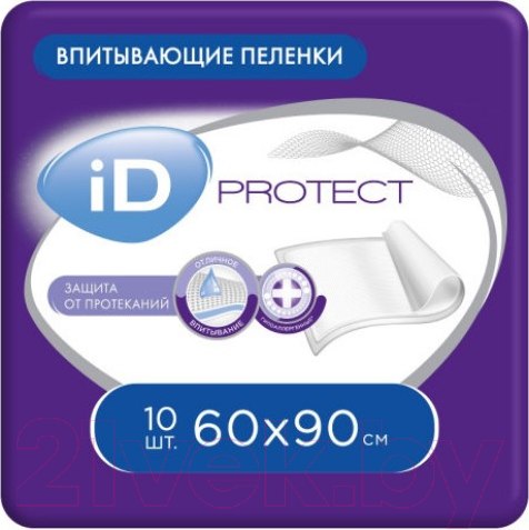 Изображение товара Набор пеленок одноразовых впитывающих ID 60x90 (10шт)