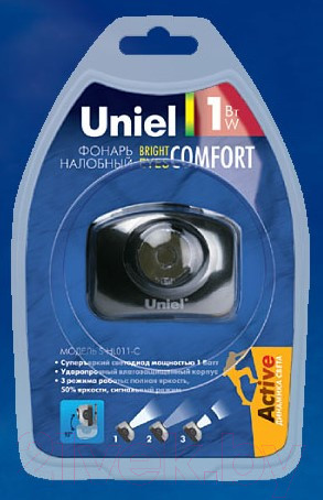 Изображение товара Фонарь Uniel Gun Metal S-HL011-C / 03212
