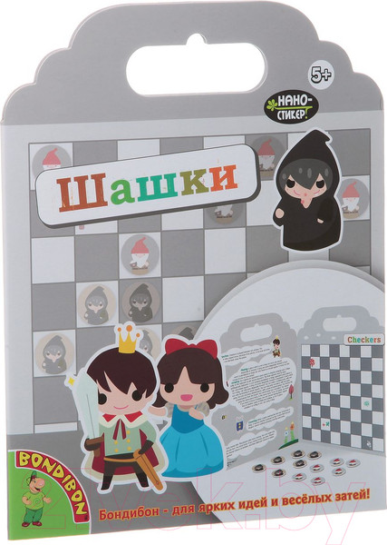 Изображение товара Развивающая игра Bondibon Нано-стикер. Шашки / ВВ1384