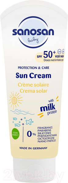 Изображение товара Крем солнцезащитный Sanosan SPF 50+ / 89850 (75мл)