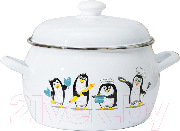 Изображение товара Кастрюля ЭСТЕТ Пингвины / ЭТ-72322