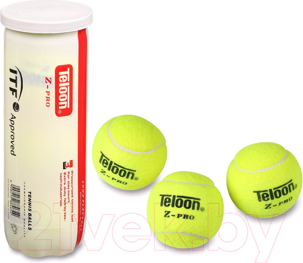 Изображение товара Набор теннисных мячей Teloon Z-Pro 818Т Р3 (3шт, желтый)