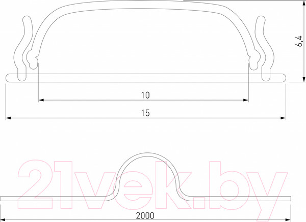 Изображение товара Профиль для светодиодной ленты Elektrostandard LL-2-ALP012 (латунь/белый)