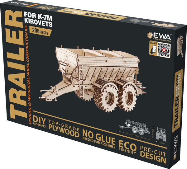 Изображение товара Прицеп игрушечный EWA Для Кировец К-7М