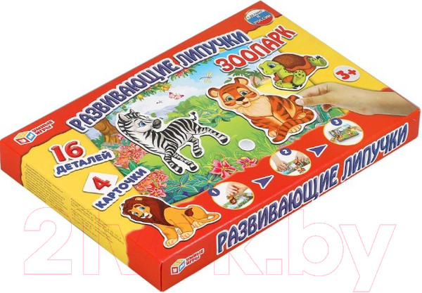 Изображение товара Развивающая игра Умные игры Зоопарк с липучками / 4690590134276