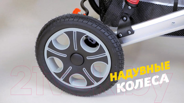 Изображение товара Детская универсальная коляска Lorelli Lora 2 в 1 Luxe Red Elephants / 10021272187